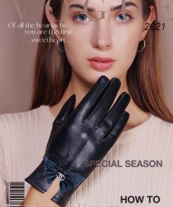 2023 New Women's Edition Comes with Packaging ‼ Double C touch screen gloves Chanel officialef8724xi
