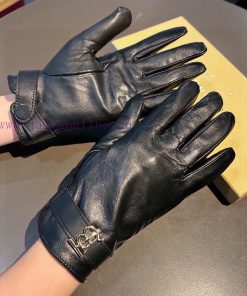 BatchBurberry's new sheepskin gloves, fashionable gloves, warm autumn and winter with fleece05f57dau