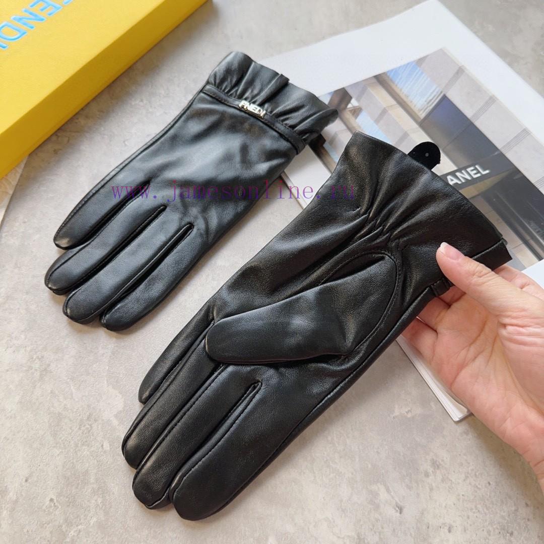 Fendi sheepskin gloves, fashionable gloves, warm interior for autumn and winter, classic and1nd1frmq - Image 8