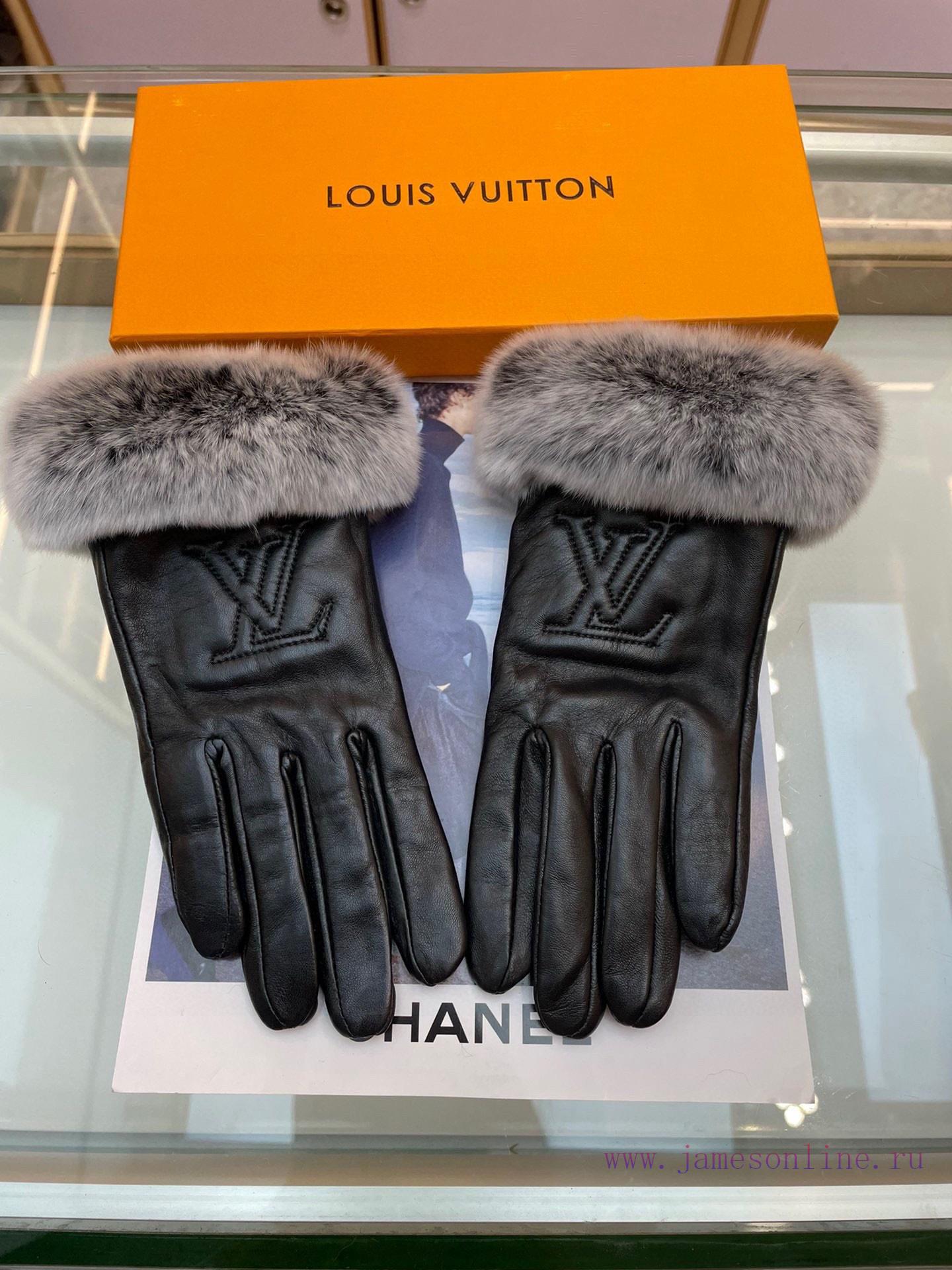 Lv's new women's gloves are made of top-grade sheepskin leather, which is ultra-thin, soft, wsrwixim