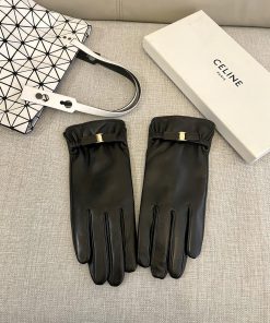 Celine Women's New High end Sheepskin Gloves Original Customized Hardware with Open and Closfzv3hgko