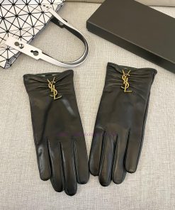 Ysl New High end Sheepskin Gloves Original Customized Hardware with Open and Close Hardware 3s4h18l6