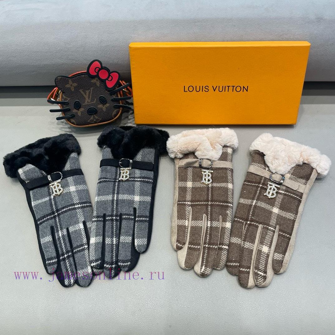 Burberry's new wool gloves 🧤 Fashionable gloves, warm autumn and winter with fleece lining, 0csyu4tf