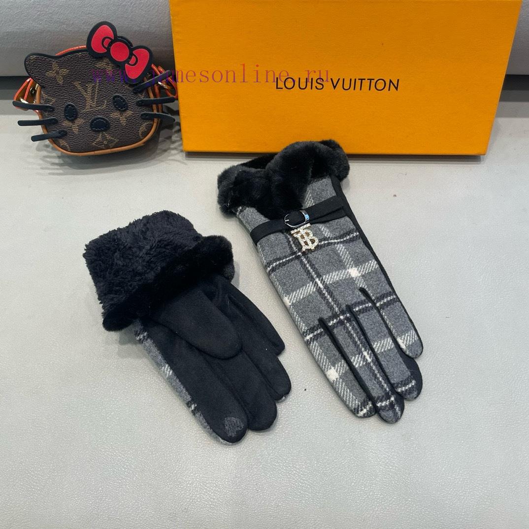 Burberry's new wool gloves 🧤 Fashionable gloves, warm autumn and winter with fleece lining, 0csyu4tf - Image 5