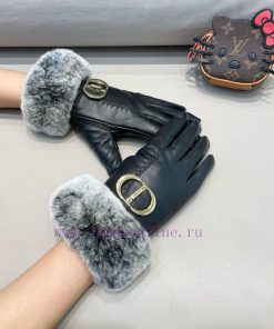 2024 new model debut ‼ Dior DIOR Lazy Rabbit CD Hairy Touchscreen Women's Gloves Official We7sb712za