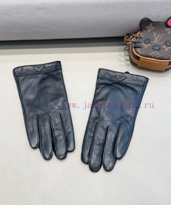 Prada Women's New Sheepskin Gloves, Fashionable Gloves, Warm in Autumn and Winter with Velveg03mix0c