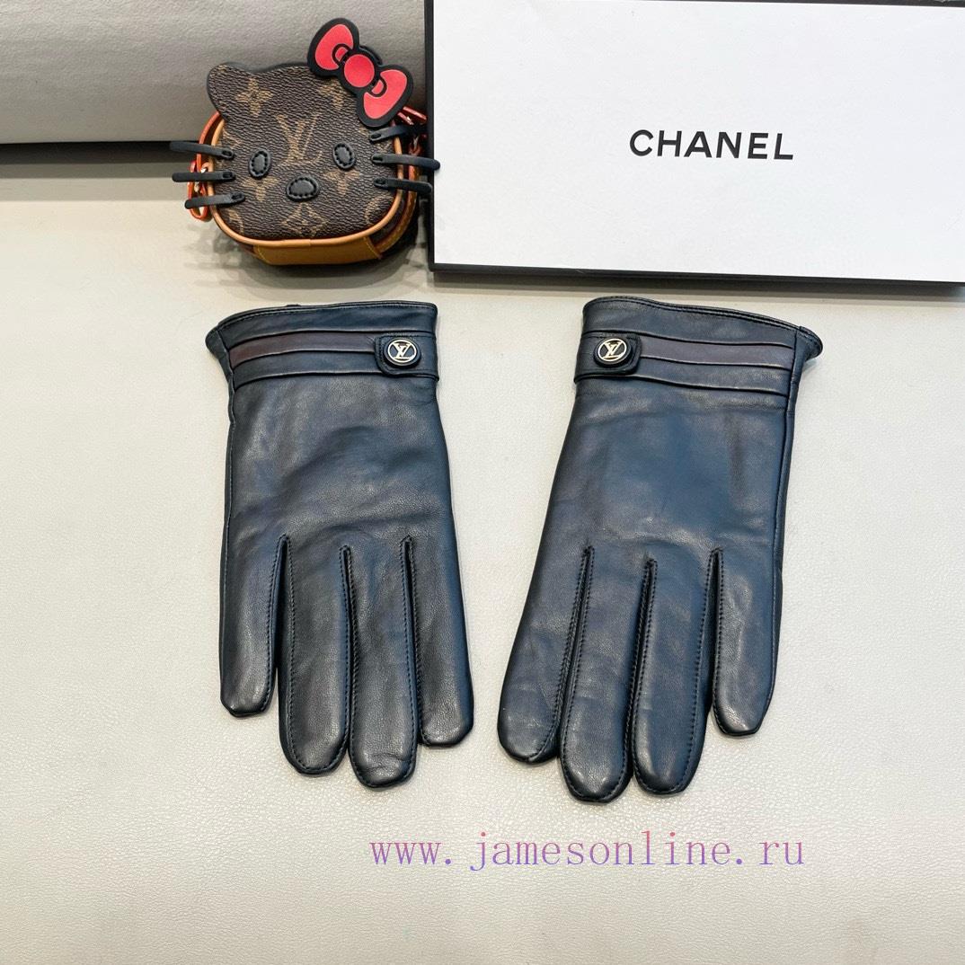 Lv's new men's gloves are made of top-grade sheepskin leather, which is ultra-thin, soft, coojn2hrvy - Image 2