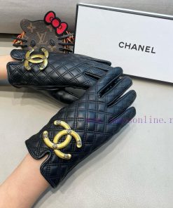 Chanel Classic Women's Gloves, made of imported first-class sheepskin diamond grid, simple at9z6vmsu