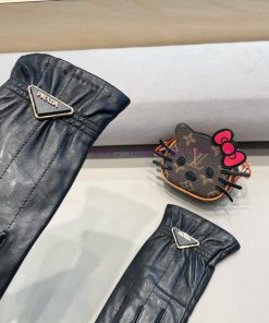 PRADA 2024 new model debut ‼ Touch screen gloves Prada wave lace gloves official website syn1438wkqf