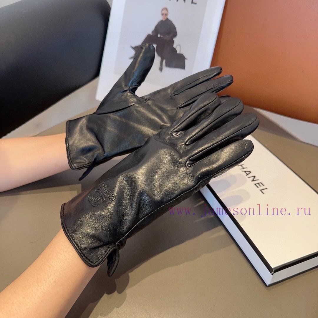 Chanel Women's Sheepskin Gloves, Fashionable Gloves, Warm in Autumn and Winter with Velvet I7zp5t5sl - Image 3