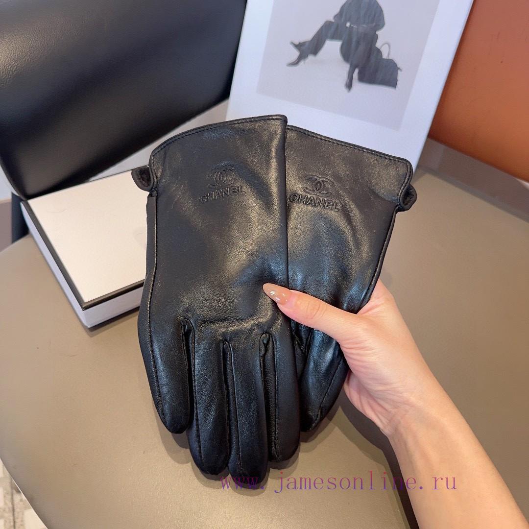 Chanel Women's Sheepskin Gloves, Fashionable Gloves, Warm in Autumn and Winter with Velvet I7zp5t5sl - Image 9