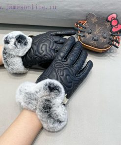 Dior DIDR's new 2024 autumn/winter lazy rabbit fur sheepskin embroidered gloves for mobile p9s9hwsyn