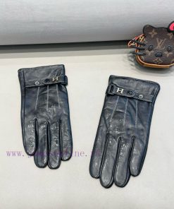 2024 Herm è s HERMES Men's Gloves, Customized, Imported Grade 1 Sheepskin Velvet with Closurqjwxglhe
