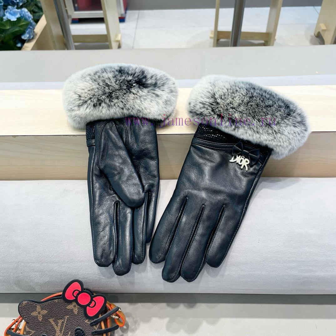Dior DIDR's new 2024 autumn/winter lazy rabbit fur sheepskin gloves for mobile phone touch so2mz3a5l - Image 4
