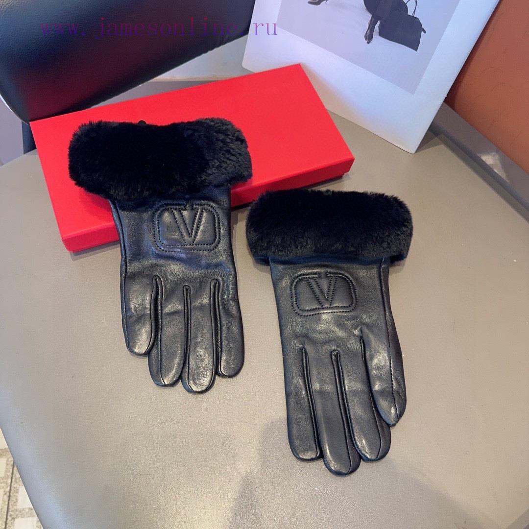 Valentino Sheepskin Gloves, Fashionable Gloves, Warm in Autumn and Winter with Velvet Inner g42f4a8g - Image 5