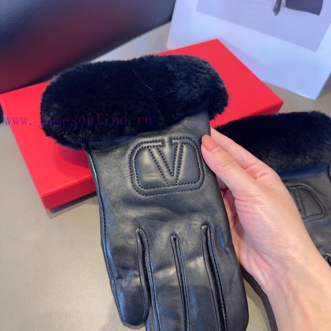 Valentino Sheepskin Gloves, Fashionable Gloves, Warm in Autumn and Winter with Velvet Inner g42f4a8g - Image 9