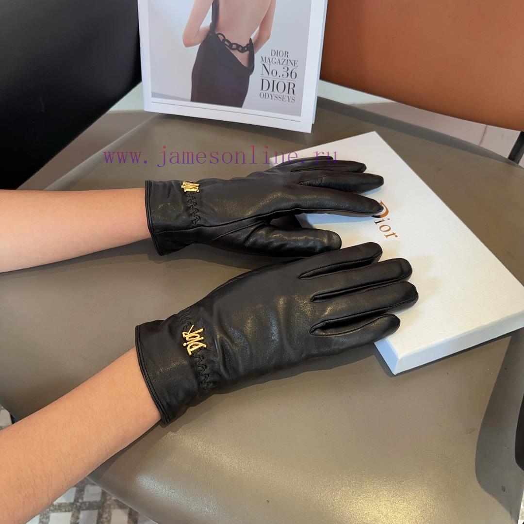 Dior gloves, fashionable gloves, warm autumn and winter with velvet lining, classic and simpj7kx4qrd - Image 2