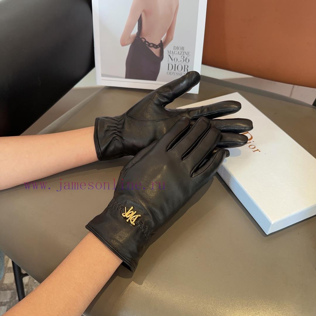 Dior gloves, fashionable gloves, warm autumn and winter with velvet lining, classic and simpj7kx4qrd - Image 3