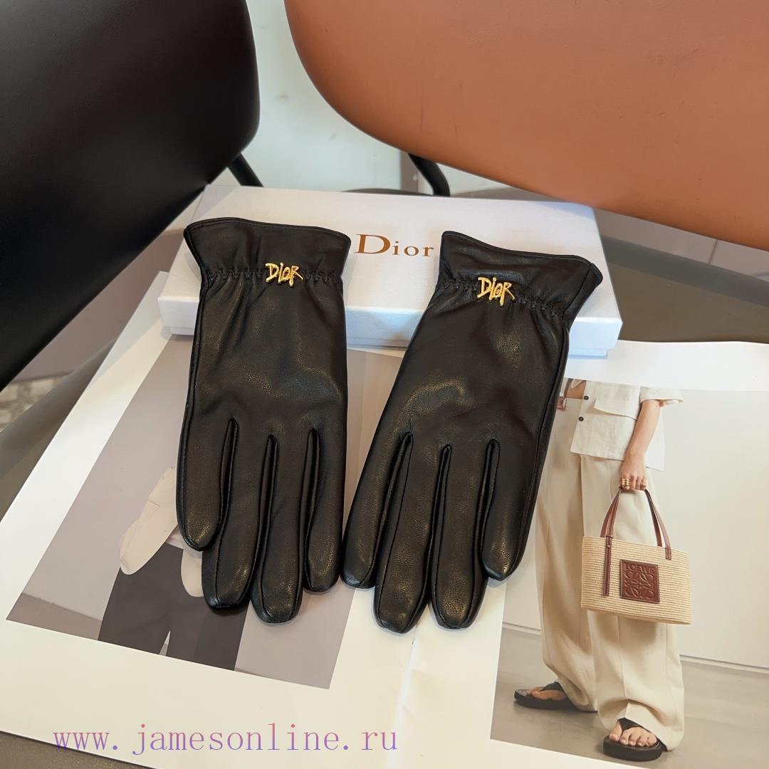 Dior gloves, fashionable gloves, warm autumn and winter with velvet lining, classic and simpj7kx4qrd - Image 4