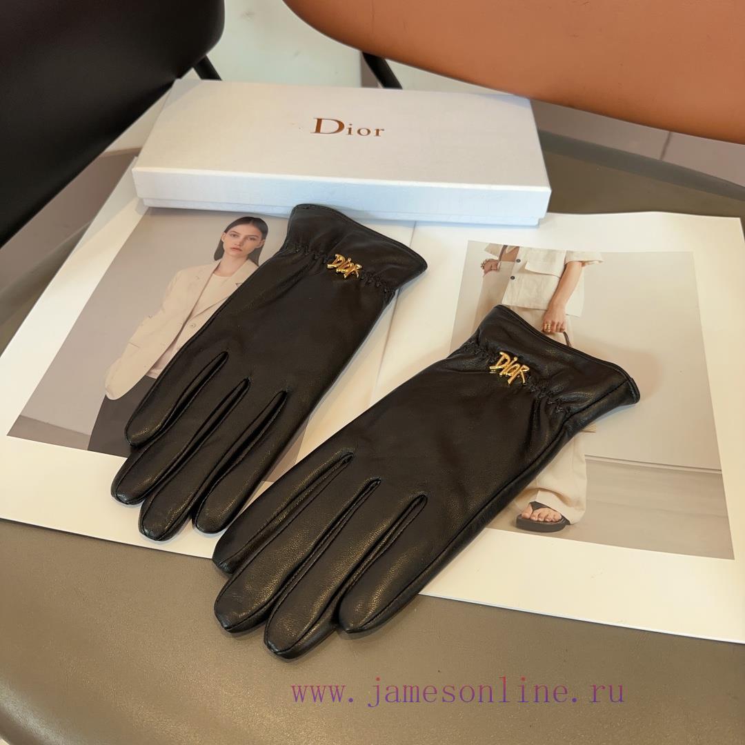 Dior gloves, fashionable gloves, warm autumn and winter with velvet lining, classic and simpj7kx4qrd - Image 5