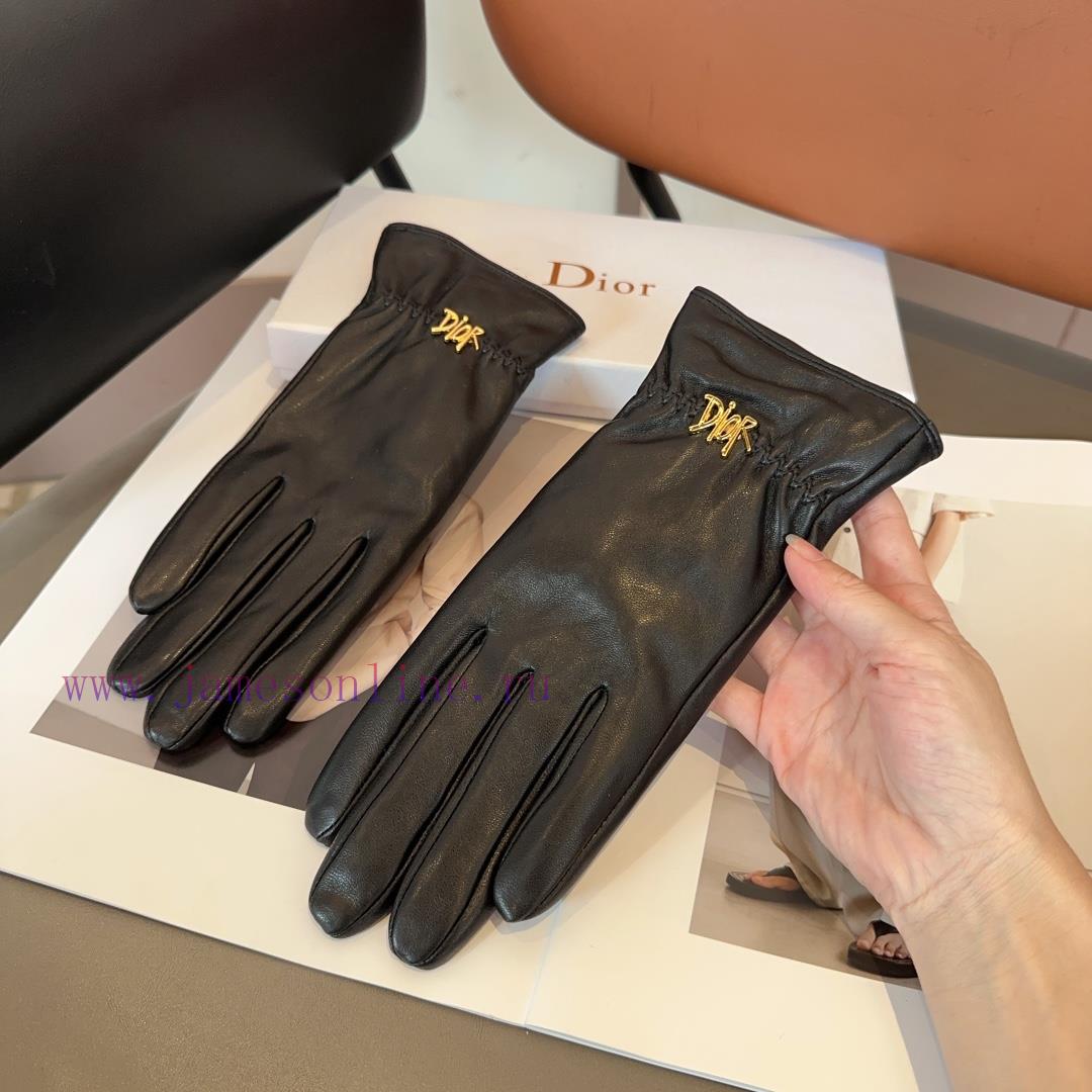 Dior gloves, fashionable gloves, warm autumn and winter with velvet lining, classic and simpj7kx4qrd - Image 6