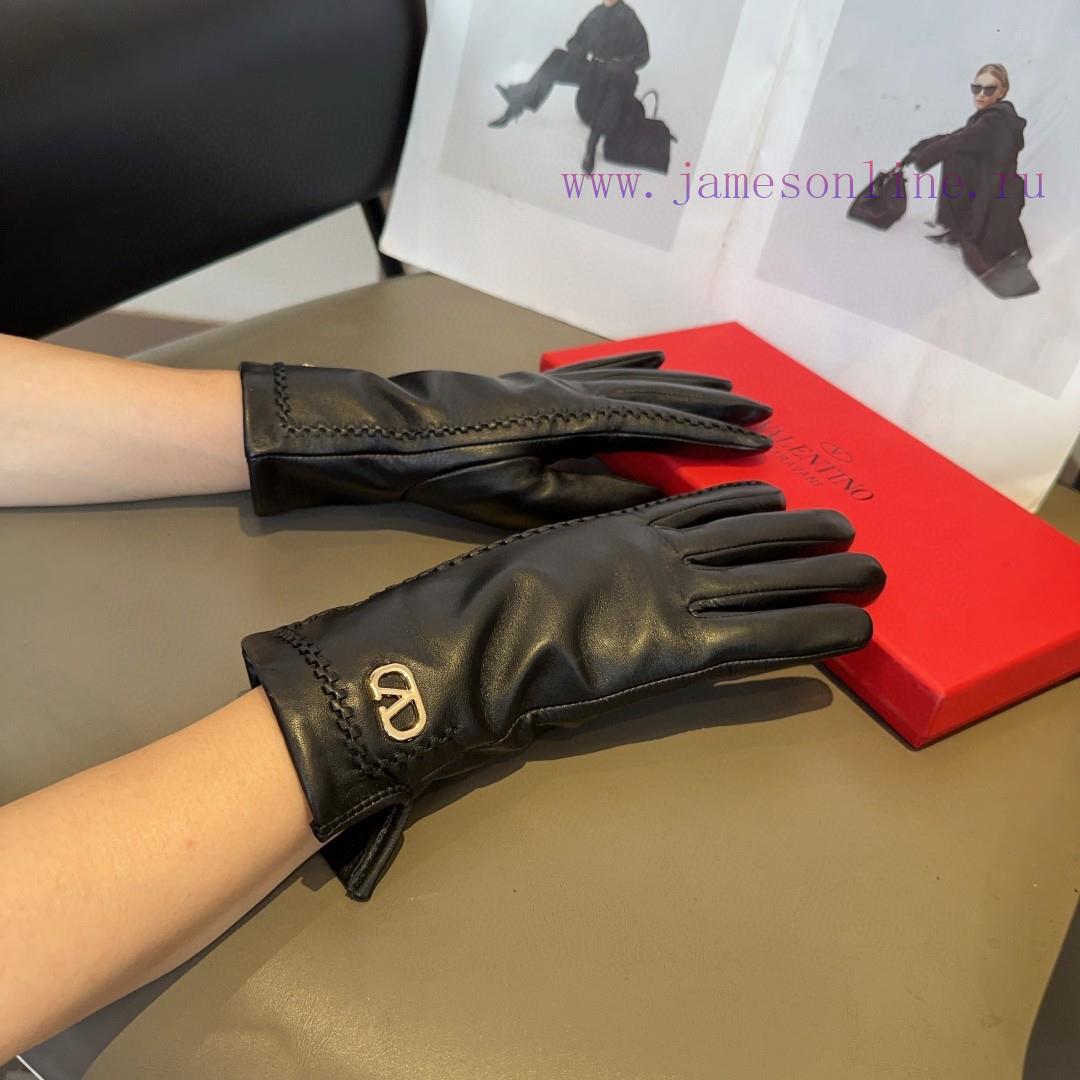 Valentino Sheepskin Gloves, Fashionable Gloves, Warm Interior for Autumn and Winter, Classicfhiu3zay - Image 3