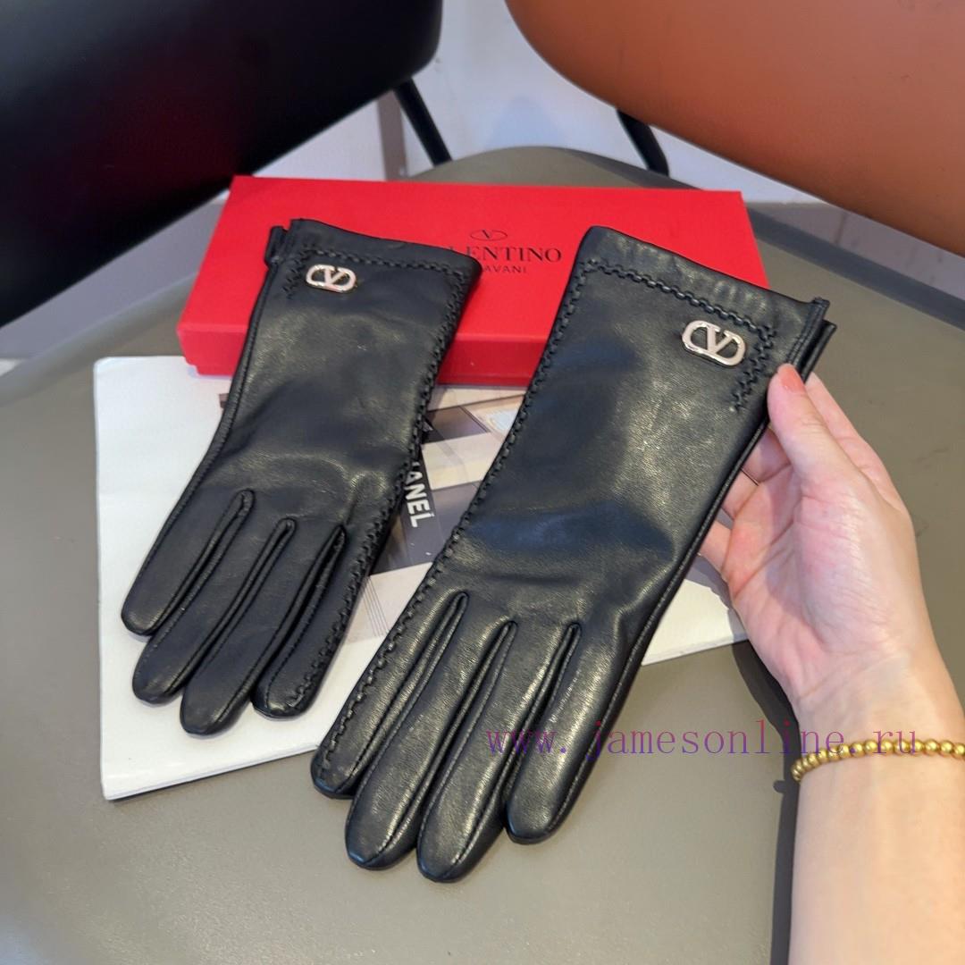 Valentino Sheepskin Gloves, Fashionable Gloves, Warm Interior for Autumn and Winter, Classicfhiu3zay - Image 5
