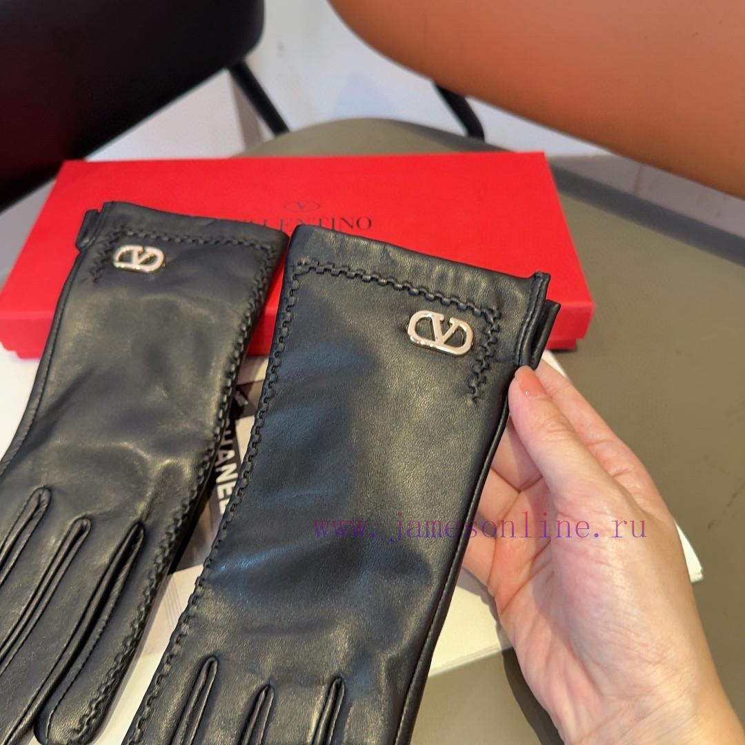 Valentino Sheepskin Gloves, Fashionable Gloves, Warm Interior for Autumn and Winter, Classicfhiu3zay - Image 6
