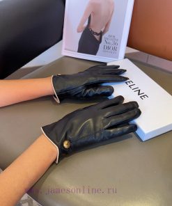 Celine sheepskin gloves, fashionable gloves, warm interior for autumn and winter, classic an7re7fqcz