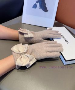 Chanel's new wool gloves, fashionable gloves, warm autumn and winter with fleece lining, clabal8blz5