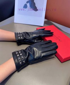 Valentino Women's Sheepskin Gloves, Fashionable Gloves, Warm and Velvet Inner for Autumn andalra9xyy