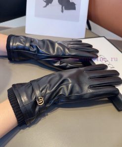 Gucci Women's Sheepskin Gloves, Fashionable Gloves, Warm in Autumn and Winter with Velvet Inam312te4