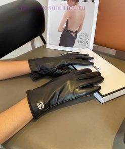 Chanel Women's New Sheepskin Gloves, Fashionable Gloves, Warm in Autumn and Winter with Velvaf2gqhiu