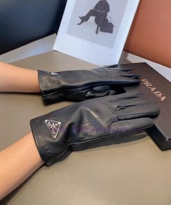 Prada Women's Sheepskin Gloves, Fashionable Gloves, Warm in Autumn and Winter with Velvet Invjqjwbke