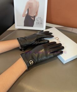 Dior Sheepskin Gloves, Fashionable Gloves, Warm in Autumn and Winter with Velvet Inner Linin07lanjf9