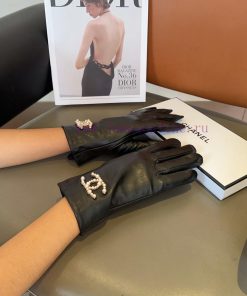 Chanel Sheepskin Gloves, Fashionable Gloves, Warm in Autumn and Winter with Velvet Inner Lin9an5lp9n