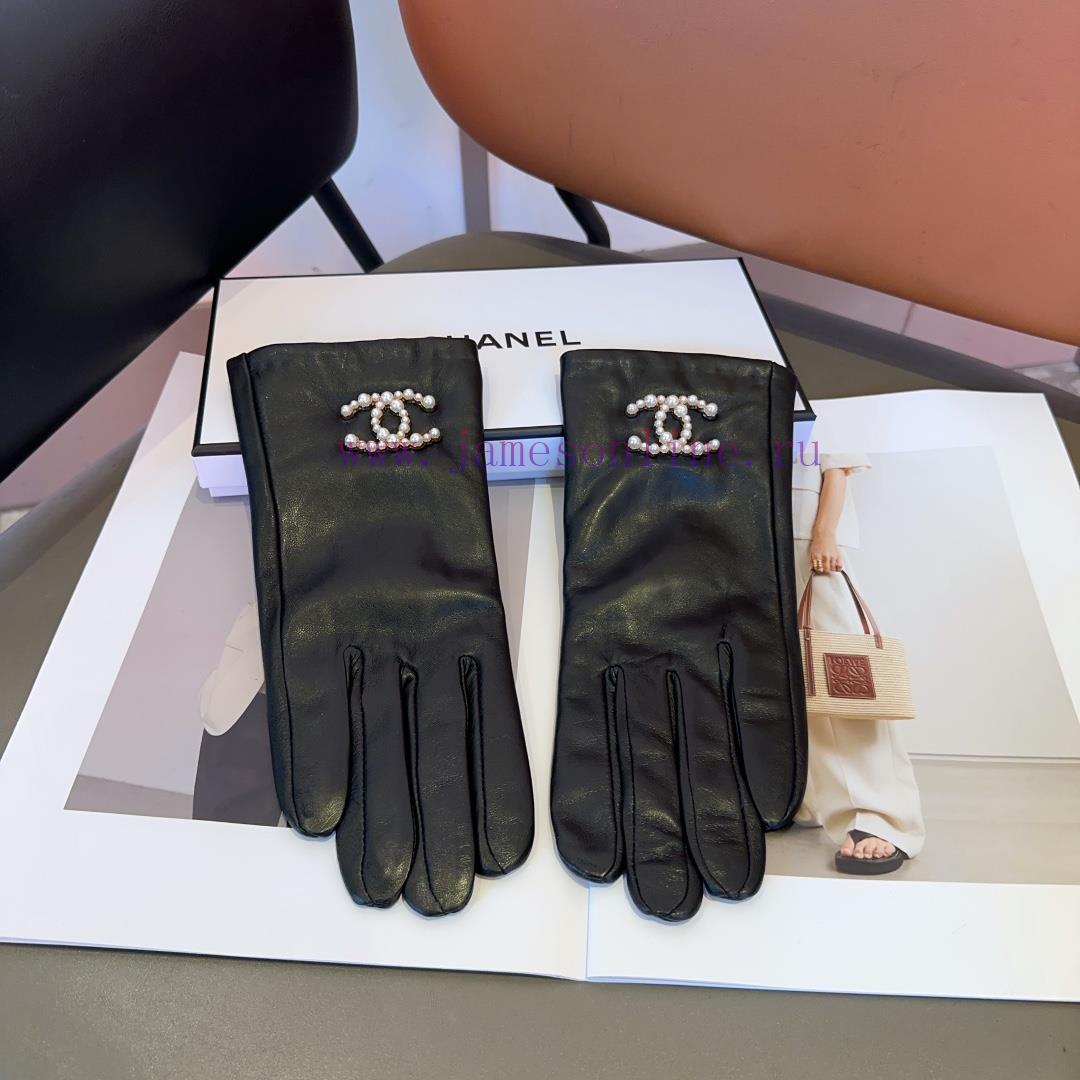 Chanel Sheepskin Gloves, Fashionable Gloves, Warm in Autumn and Winter with Velvet Inner Lin9an5lp9n - Image 4