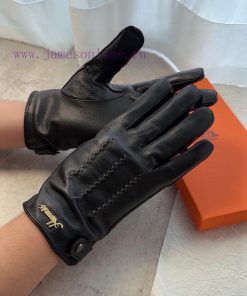 Hermes Men's Gloves, Fashionable Gloves, Warm Interior for Autumn and Winter, Classic and Sik4fpg3rw