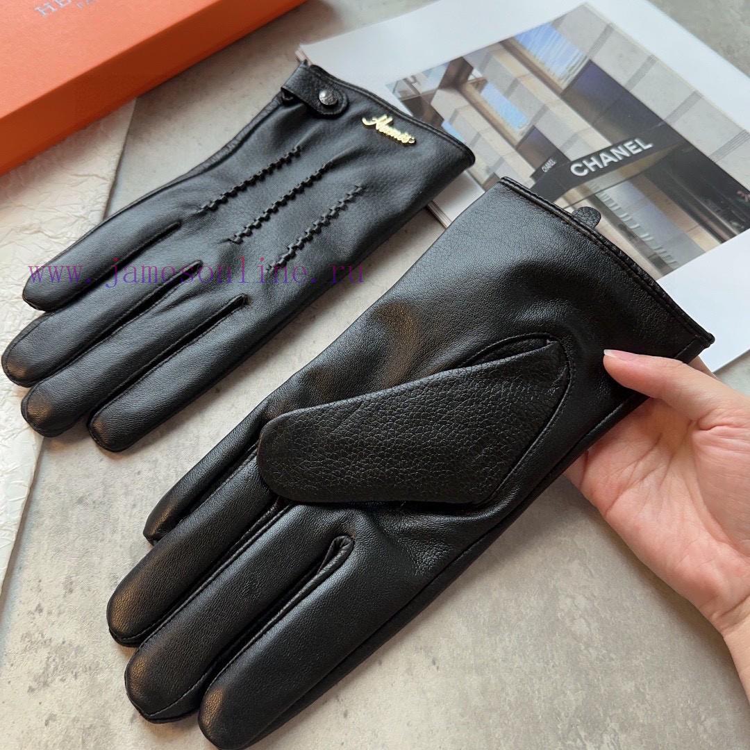 Hermes Men's Gloves, Fashionable Gloves, Warm Interior for Autumn and Winter, Classic and Sik4fpg3rw - Image 6