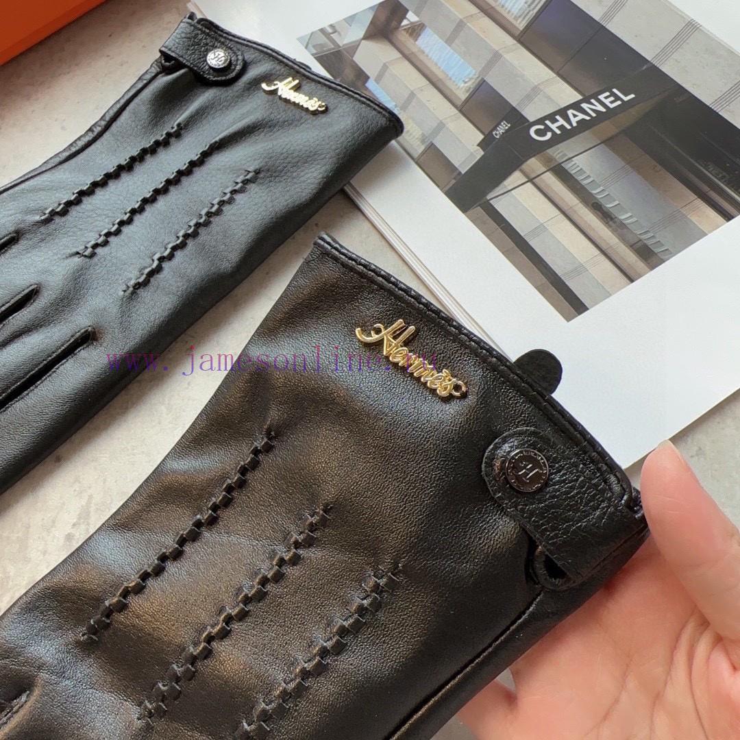 Hermes Men's Gloves, Fashionable Gloves, Warm Interior for Autumn and Winter, Classic and Sik4fpg3rw - Image 7