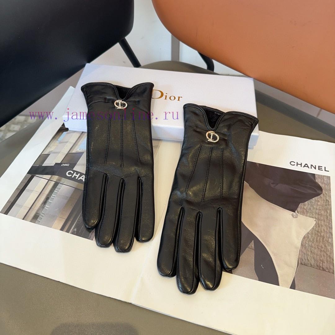 Dior Women's New Sheepskin Gloves, Fashionable Gloves, Warm in Autumn and Winter with Velvetz4oofm8g - Image 5