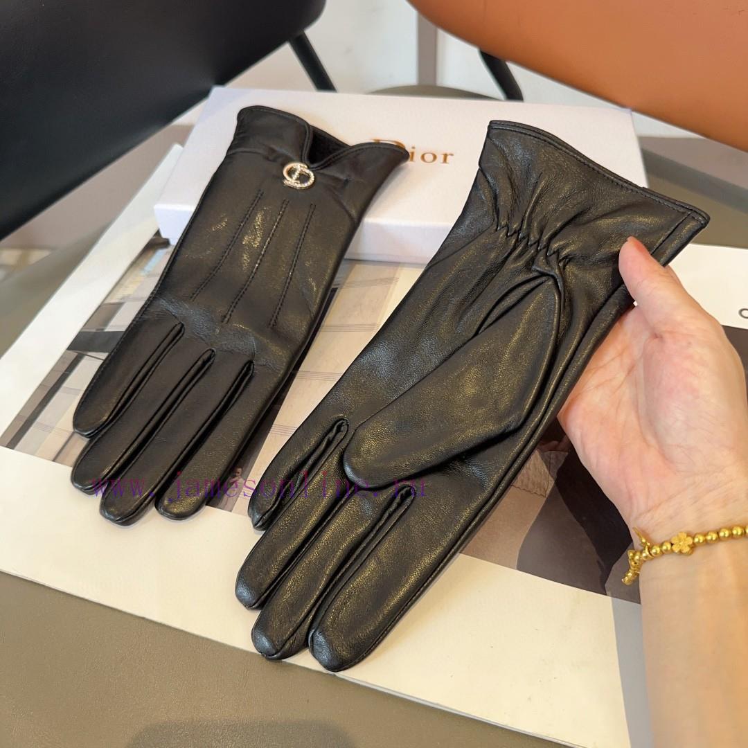 Dior Women's New Sheepskin Gloves, Fashionable Gloves, Warm in Autumn and Winter with Velvetz4oofm8g - Image 9
