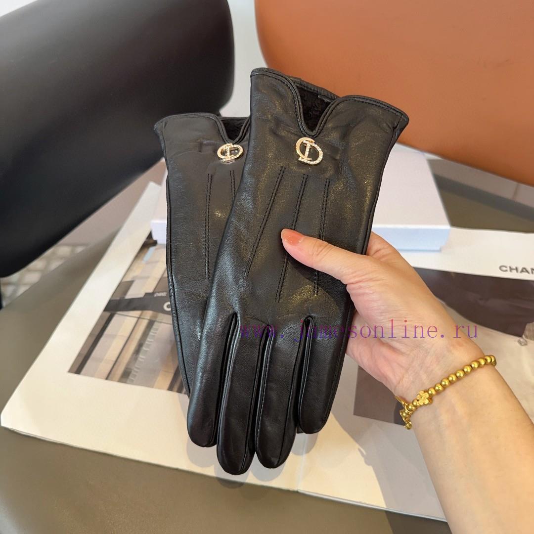 Dior Women's New Sheepskin Gloves, Fashionable Gloves, Warm in Autumn and Winter with Velvetz4oofm8g - Image 12