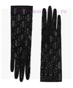 Comes with a box and a pair of GUCCI Gucci popular high-end GG embroidered letter lace mesh lm2284or