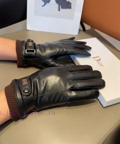 Dior Men's New Product Sheepskin Gloves, Fashionable Gloves, Warm in Autumn and Winter with mz305zbi