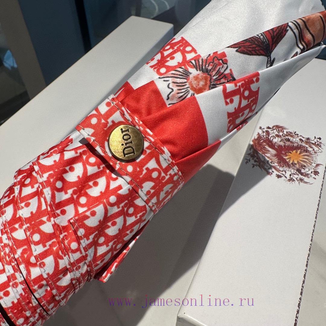 DIOR Flamingo Pattern Triple Fold Automatic Folding Sunny Umbrella Fashion OEM Quality Exquifo7hol6a - Image 5
