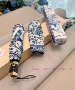 DIOR's new butterfly brushed handle, three fold automatic folding umbrella, fashionable OEM nnemfnzq