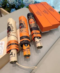 Hermes Herm è s Palace Car Premium H Home Triple Fold Automatic Umbrella Heavy Duty Presentamhcw58a8