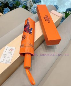 Herm è s 2024 new premium horse H home triple fold automatic umbrella presents its exquisitegtxm9fh4