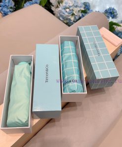 Tiffany Mini Small Sized Grid Five Fold Hand Folding Sunny Umbrella, New and Popular, Comes dx62ut4e